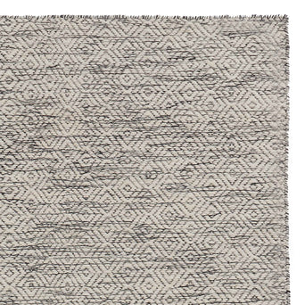 Karwa Wool Rug natural white & black, 100% wool