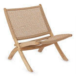 Kendari Folding Chair natural, teak wood & paper cord