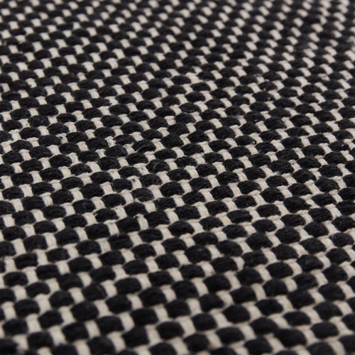 Khara cotton rug black & natural white, 100% cotton | URBANARA cotton rugs