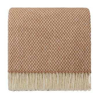 Kinna Merino Blanket [Conker & Natural white]