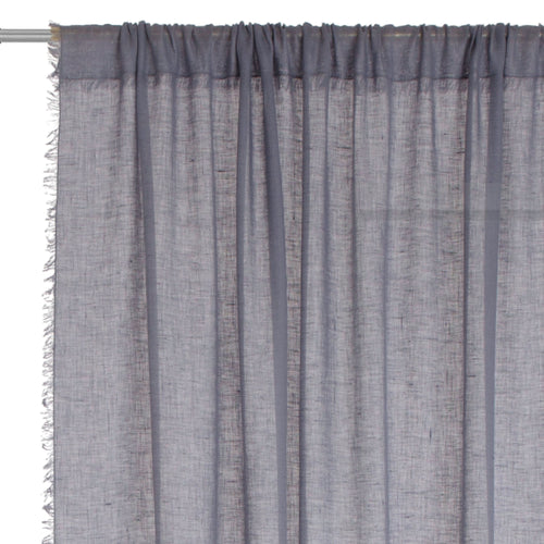Kiruna Linen Curtain blue grey, 100% linen | URBANARA curtains