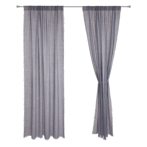 Kiruna Linen Curtain blue grey, 100% linen | High quality homewares