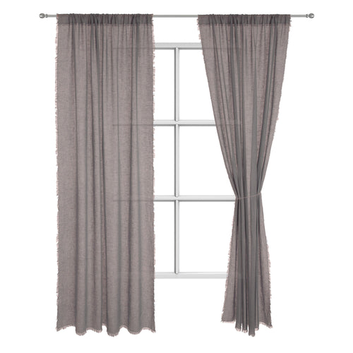 Kiruna Linen Curtain charcoal, 100% linen