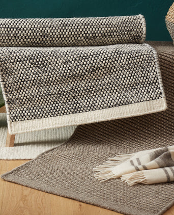 Kolong Rug grey brown & off-white, 100% new wool