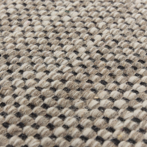 Kolong Wool Rug grey brown melange & black & off-white, 100% wool | High quality homewares