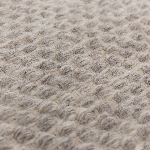 Kolong Wool Runner stone grey melange & off-white, 100% wool | High quality homewares