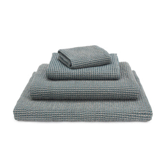 Kotra Towel Collection grey green & natural, 50% linen & 50% cotton