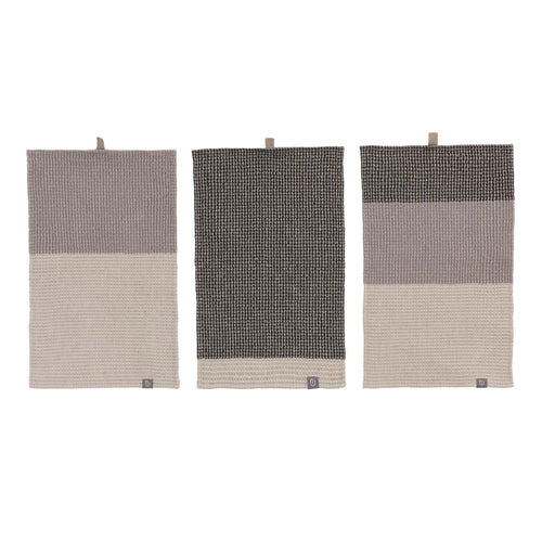 Kotra Towel Collection grey & natural & black, 50% linen & 50% cotton | URBANARA linen towels