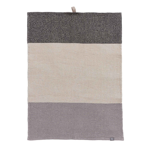 Kotra Tira Tea Towel Set [Grey/Natural/Black]