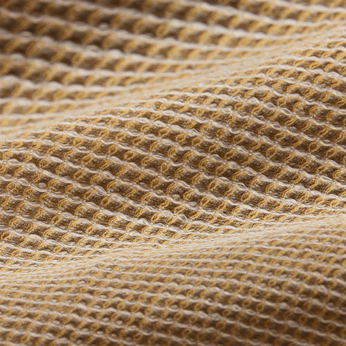 Tea Towel Kotra Bright mustard & Natural, 50% Linen & 50% Cotton | URBANARA Linen Towels