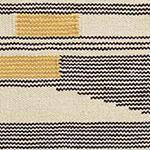 Kovalam rug, black & bright mustard & natural white, 90% wool & 10% cotton |High quality homewares