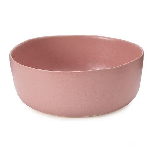 Malhou salad bowl, rouge, 100% stoneware | URBANARA plates & bowls