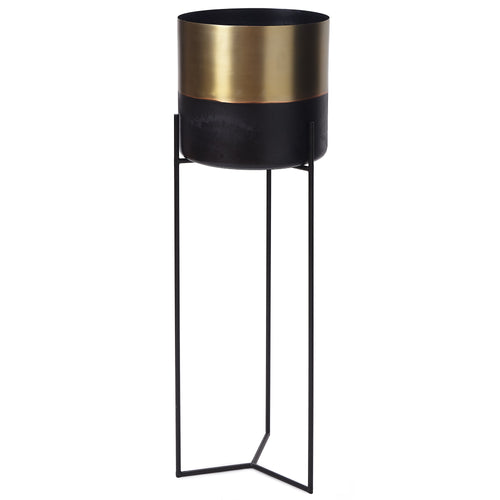 Naruli Planter brass & black, 100% metal | High quality homewares