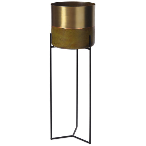 Naruli Planter brass & mustard, 100% metal | High quality homewares