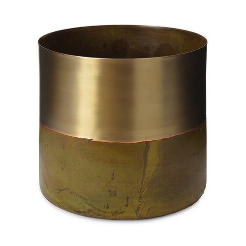 Naruli Planter brass & mustard, 100% metal