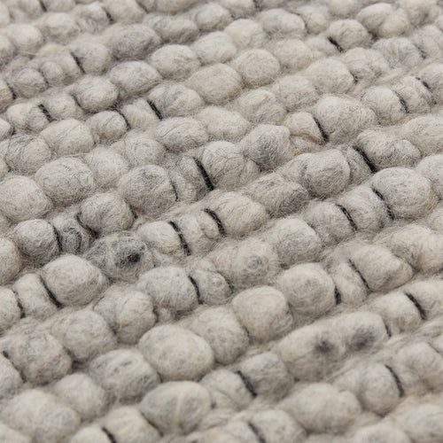 Lanja Wool Rug [Off-White melange/Light grey/Black]