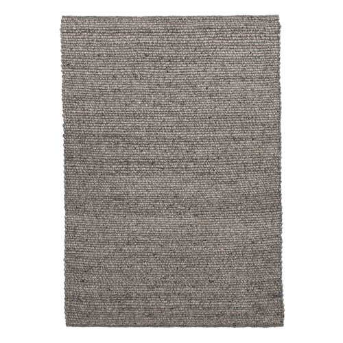Lanja Wool Rug [Grey melange/Black]