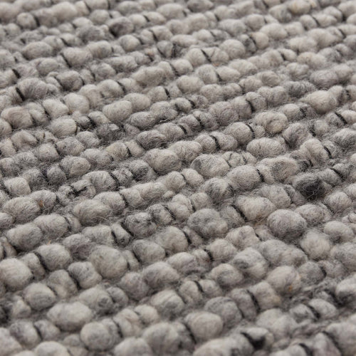 Lanja Wool Rug [Grey melange/Black]