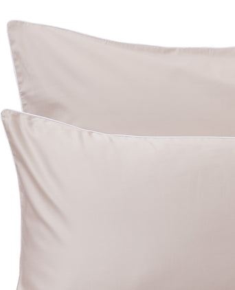 Lanton Sateen Bed Linen [Natural/White]