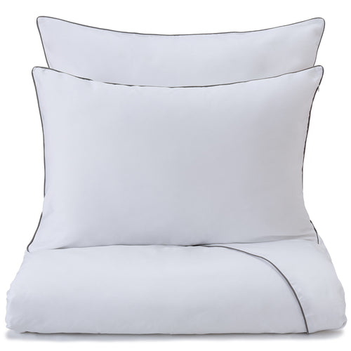 Lanton pillowcase white & grey, 100% cotton