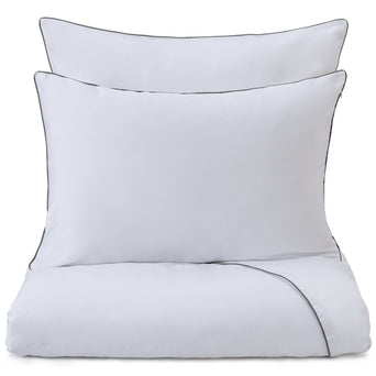Lanton bed linen white & grey, 100% cotton