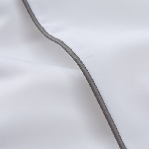 Lanton pillowcase white & grey, 100% cotton | High quality homewares
