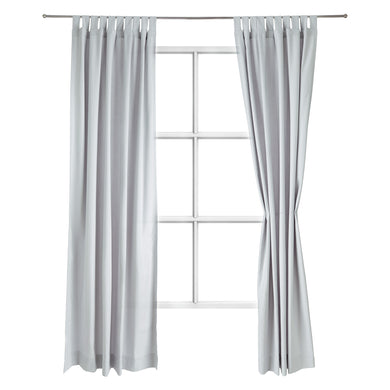 Largo Curtain Set silver grey, 100% cotton