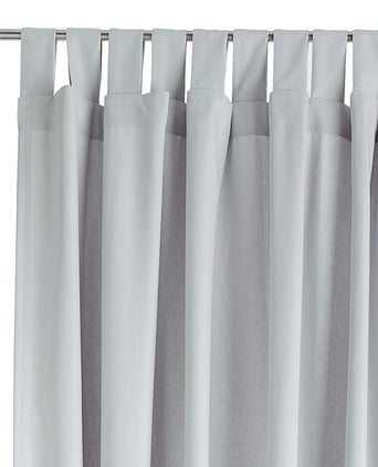 Largo Curtain Set silver grey, 100% cotton