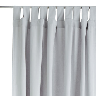 Largo Curtain Set silver grey, 100% cotton