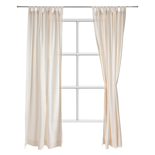 Largo Curtain Set natural white, 100% cotton