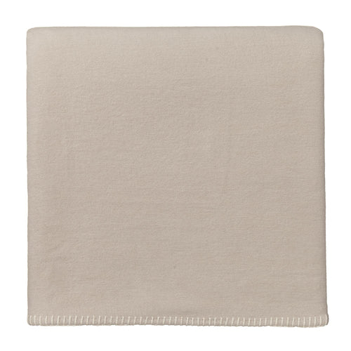 Laussa Blanket beige & off-white, 100% organic cotton