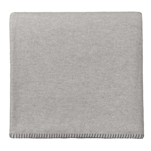 Laussa Blanket light grey melange & charcoal, 100% organic cotton
