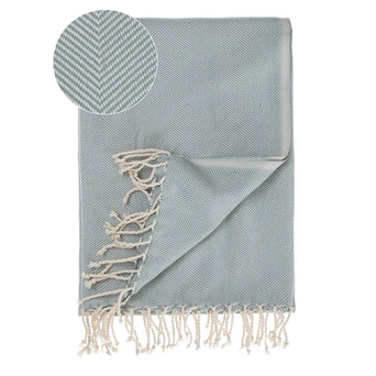 Laza Hammam Towel grey green & white, 100% cotton