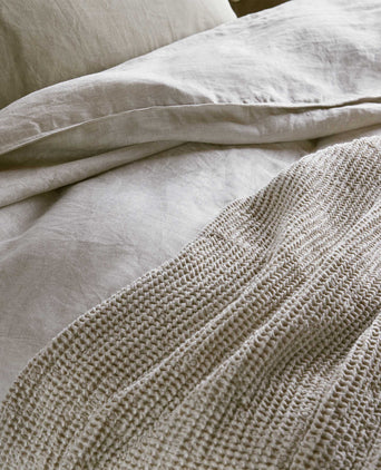 Bedspread Ovelha Natural, 60% Cotton & 40% Linen