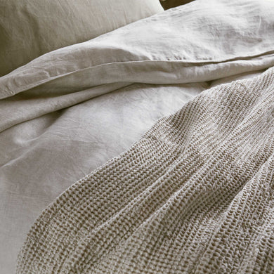 Bedspread Ovelha Natural, 60% Cotton & 40% Linen