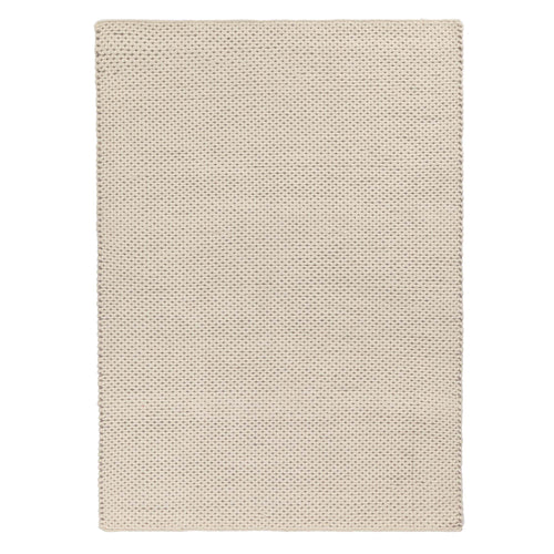 Lona rug, ivory & grey, 70% wool & 30% cotton | URBANARA wool rugs
