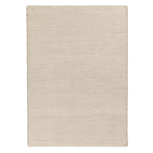 Lona rug, ivory & grey, 70% wool & 30% cotton | URBANARA wool rugs
