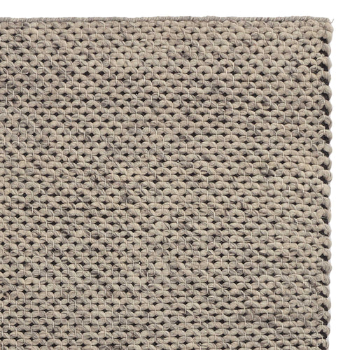 Lona rug, grey melange & ivory, 70% wool & 30% cotton