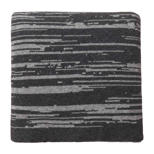 Loule Wool Blanket dark grey & grey melange, 80% wool & 20% polyamide
