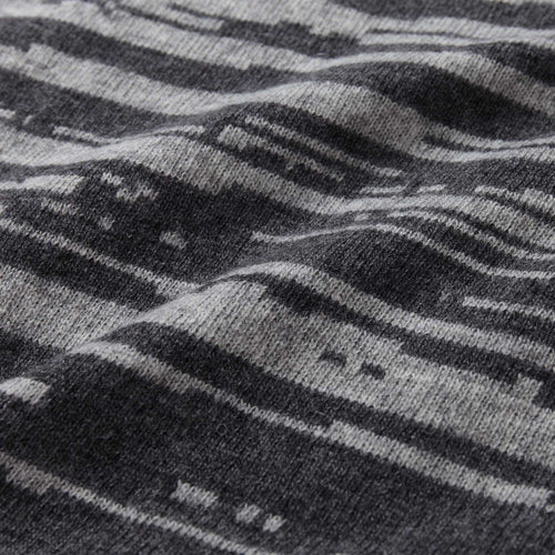 Loule Wool Blanket dark grey & grey melange, 80% wool & 20% polyamide | URBANARA wool blankets