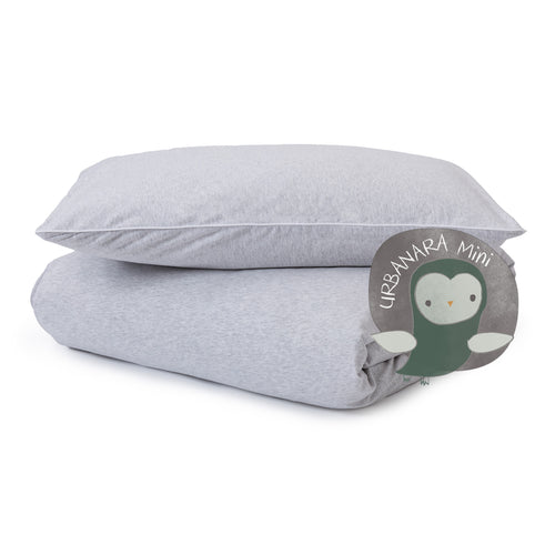 Louredi Mini Bed Linen light grey melange, 100% organic cotton