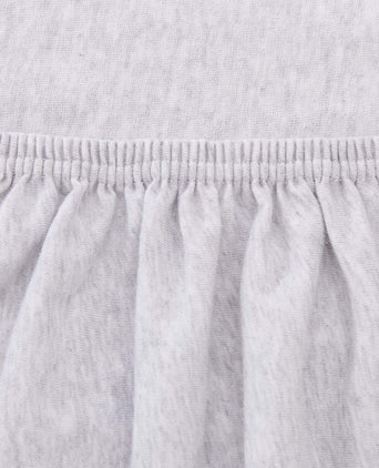 Louredi Mini Fitted Sheet light grey melange, 100% organic cotton