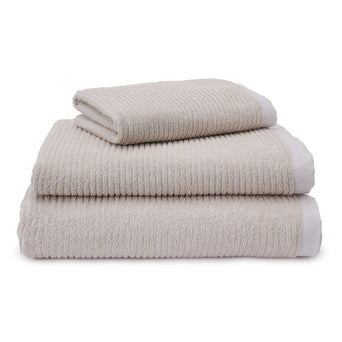 Louzela Towel [Natural & White]