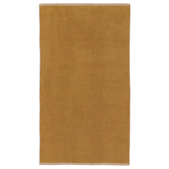 Louzela Beach Towel mustard & white, 100% organic cotton