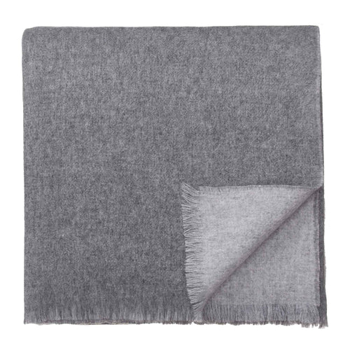 Luan Cashmere Blanket [Light grey melange & Grey]