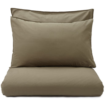 Luz duvet cover, olive green, 100% cotton