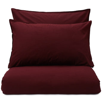 Luz duvet cover, bordeaux red, 100% cotton