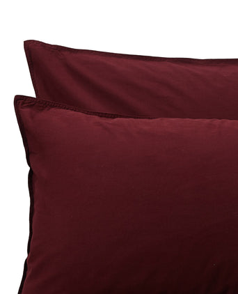 Luz duvet cover, bordeaux red, 100% cotton