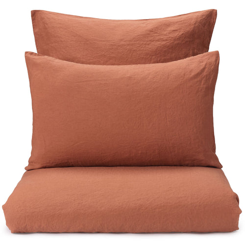 Mafalda Pillowcase terracotta, 100% linen