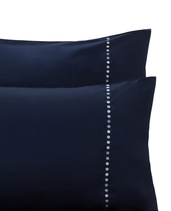 Mahina Pillowcase dark blue & blue & light grey, 100% cotton